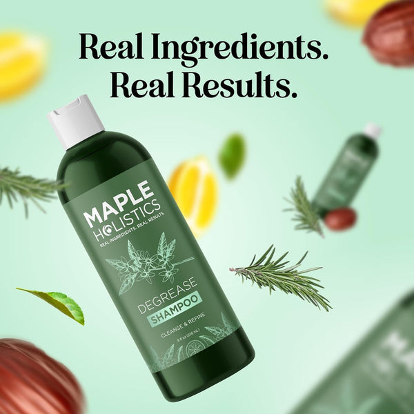 Clarifying Shampoo for Build up and Oily Hair - Deep Cleansing Shampoo with Rosemary - Refreshing Lemon for Greasy Hair & Jojoba Oil for Scalp