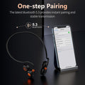 Ortizan Open Ear Headphones, Bluetooth 5.3 Wireless Air Conduction Headphones Sport Earbuds, Premium Sound, IPX6 Waterproof, Clear Call, 19G