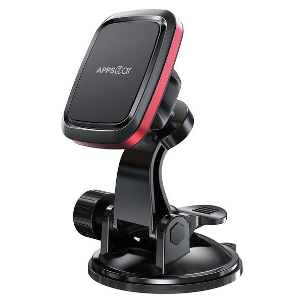 Apps2Car Magnetic Car Phone Mount with Adjustable Arm & 6 Strong Magnets Universal Dashboard Windshield Cell Phone Holder Compatible with All