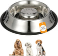 Neater Pet Brands Stainless Steel Slow Feed Bowl - Non-Tip & Non-Skid - Stops Dog Food Gulping, Bloat, Indigestion, and Rapid Eating (1-1/2 Cup)