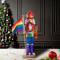 Kurt S. Adler F2088 Wooden Gay Pride Nutcracker, 12-Inch, Multi-Colored