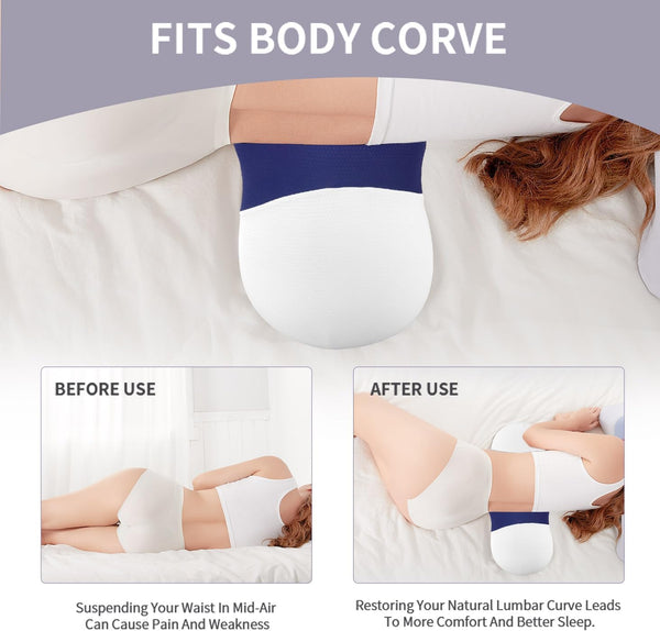 Menlo Park Lower Back Pain Relief Pillow,Memory Foam Back Waist Pillows for Bed,Lumbar Support Pillow for Sleeping,Bed Rest Pillow with Cooling