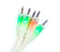 LED CV Patch Cables Eurorack Modular Test Leads, 5-Pack (23.6"), Transparent