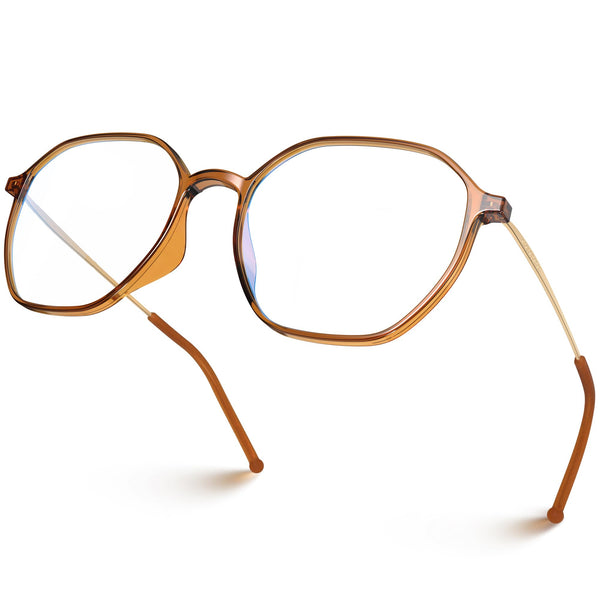 VISOONE Lightweight TR90 Blue Light Blocking Glasses Frame with anti Glare Eye Protection for Women and Men RANE