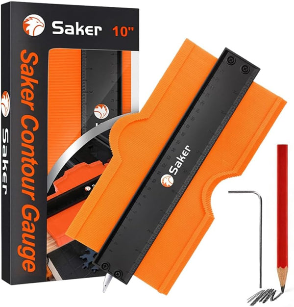 Saker Contour Gauge (10 Inch) Profile Tool-Adjustable Lock Father'S Day Gift for Men Women Dad Him Boyfriend Husband-Precisely Copy Irregular