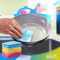HOMEXCEL 12 Pack Scrub & Wipe Cloths, Dual-Sided Sponges for Kitchen, All-Purpose Cloth for Dishes, Pots, Pans, Non-Stick Cookware, Countertops