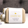 The Yellow Bird Eucalyptus Tea Tree Shampoo Bar. All Natural & Organic Ingredients. Sulfate Free, Detergent Free, Color Safe, and Silicone Free.