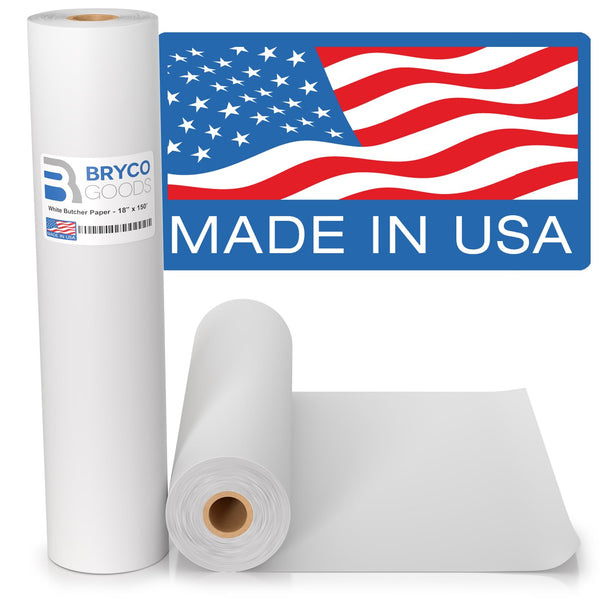 White Kraft Butcher Paper Roll - 18'' X 150' - Versatile & Durable - Ideal for Packaging, Grilling, Smoking Meat and BBQ - Unwaxed & Uncoated