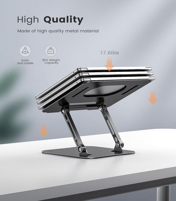 Adjustable Laptop Stand for Desk, Aluminum Portable Laptop Stand, Lightweight 500g, Foldable Ergonomic Computer Notebook stand Holder for 11-16"