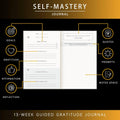 Self-Mastery Journal for Men - Gratitude and Productivity Journal for More Happiness, Positivity, Growth, Mindfulness, Self Care and Reflection -