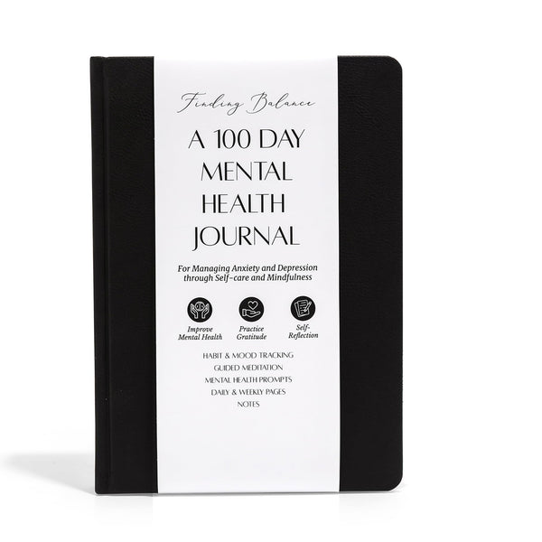 FINDING BALANCE 100-Day Mental Health Journal â Daily Journal with Prompts for Mindfulness, Self-Care & Healing â Anxiety & Depression Relief
