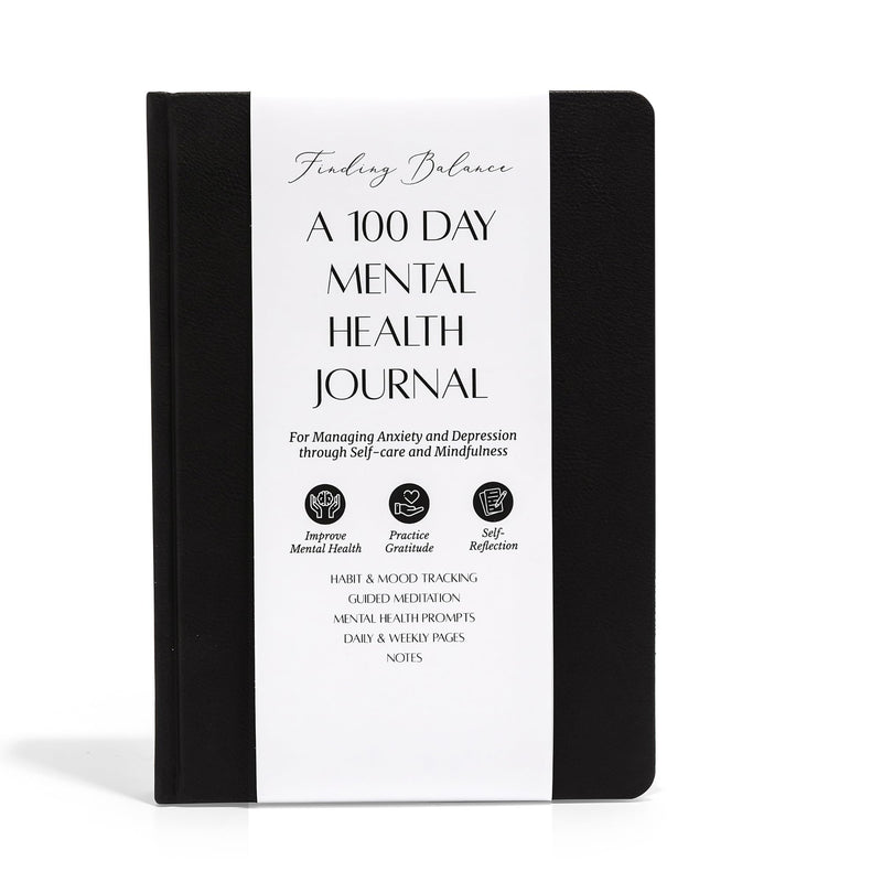 FINDING BALANCE 100-Day Mental Health Journal â Daily Journal with Prompts for Mindfulness, Self-Care & Healing â Anxiety & Depression Relief