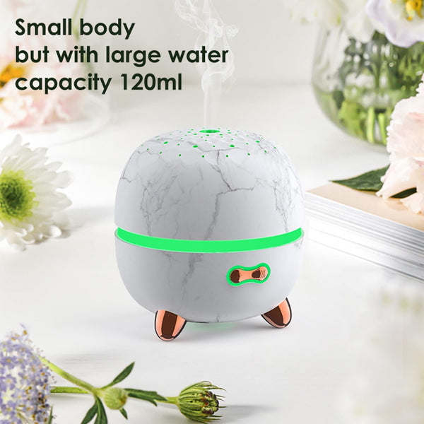 Essential Oil Diffuser, 120Ml Small Aromatherapy Diffuser, Ultrasonic Diffusers for Essential Oil, Cool Mist Humidifier with 7 Color LED and Auto