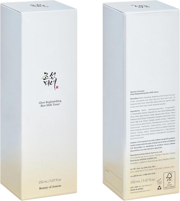 Beauty of Joseon Glow Replenishing Rice Facial Sebum Toner for Oily Combination Skin Korean Moisturizing Balance Care 150Ml, 5.07 Fl.Oz