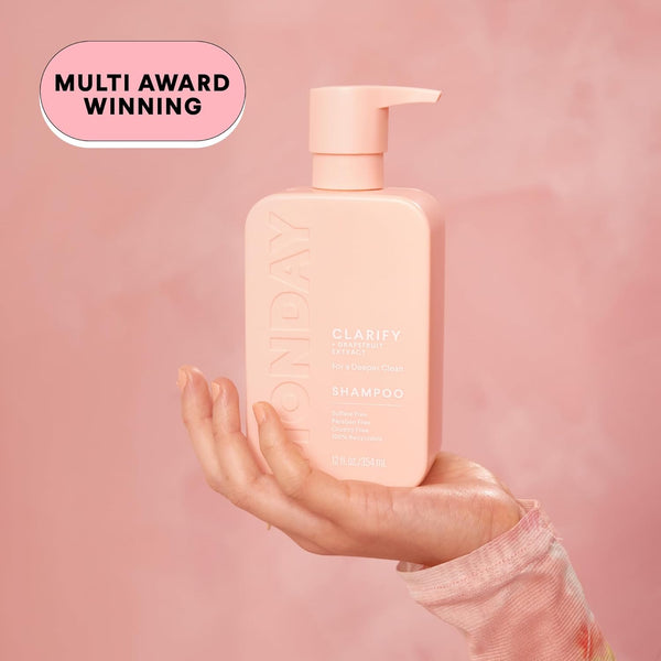 MONDAY HAIRCARE Clarify Shampoo and Conditioner Set 12 Oz for Oily Hair Made with Grapefruit Extract, Coconut Oil, Shea Butter, Vitamin E and