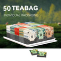 BEI CAI Tea Bags Sampler Assortment Box (50 Count) 10 Different Flavors,Perfect Variety Individually Wrapped Tea Bag,Perfect for Hotels, Offices,
