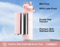 26 Oz Insulated Water Bottle with 2-In-1 Straw and Spout Lid, Keep Cold 24H, Leak-Proof, Fits in Car Cup Holder, Stainless Steel Water Bottle for
