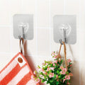 DGYB 20 Pcs Silver Adhesive Hooks for Hanging 22Lb Self Adhesive Wall Hooks Heavy Duty Waterproof Sticky Hook for Shower Home Bathroom Kitchen Office