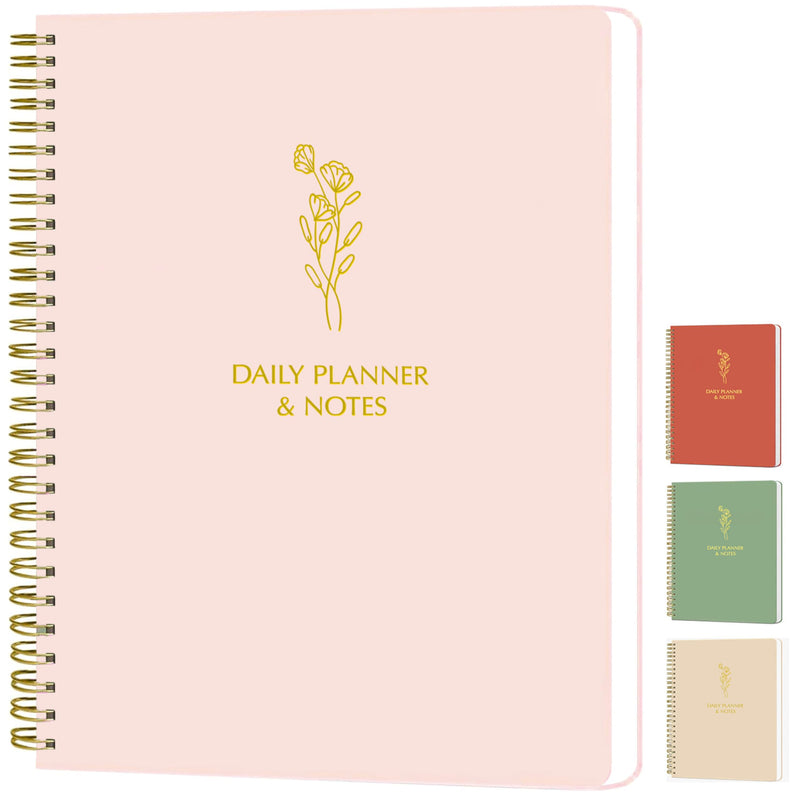 Simple Weekly Planner Undated & to Do List Notebook with Habit Tracker - 6.5X9.25" 60 Sheets Terracotta - Spiral Weekly Planner Notepad for Work