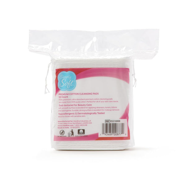 Simply Soft Premium Jumbo Cotton Cleansing Pads, 100% Pure Cotton, Large 3.5 x 4.5 Cotton Pads (200 Count) 3.5 Inch x 4.5 Inch Cleansing Pads