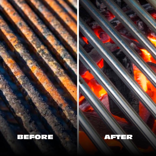 BBQ-AID All Angles BBQ Grill Brush for Outdoor Grill â Cleans All Angles, Large Wooden Handle, and Stainless Steel Bristles - BBQ Brush for Grill