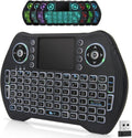BL Mini Wireless Keyboard Remote Control with Touchpad Mouse Combo, Backlit 2.4Ghz Mini Keyboard Wireless USB Dongle Rechargeable Li-Ion Battery