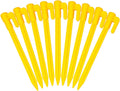 60 Pack Plastic Tent Pegs Garden Landscape Stakes 5.7 Inch for Anchoring Garden Netting, Camping Tents, Rain Tarps and Landscape Fabric Lawn