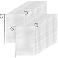 DEAYOU 36 Pack Sublimation Blank Garden Flags, DIY White Lawn Flags Polyester Banners for Outdoor, Courtyard, Party, Home, School, 12" X 18