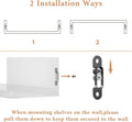 SRIWATANA Floating Shelves Wall Mounted, Solid Wood Wall Shelves, White 1.white