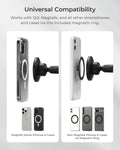 Iottie Itap 3 Magnetic Air Vent Car Mount Phone Holder with Magnetic Ring Adapter. Compatible with Magsafe, Iphone, and Android Smartphones