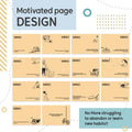 Habit Tracker Journal 2021 Goal Planner - Track Progress and Reach Goals with Spiral Binding, Weekly Monthly Kraft Large Calendar & Notepad - 12+1