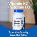 Nutricost Vitamin K2 (MK7) (100Mcg) + Vitamin D3 (5000 IU) 120 Softgels - Gluten Free and Non-Gmo