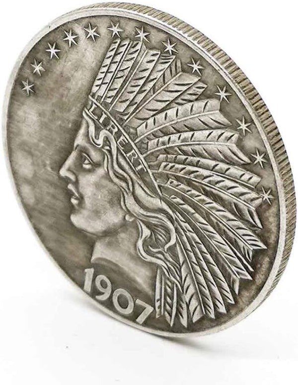 Yukaba Marshling Antique Liberty Indian Head Ten-Dollars Coin - Great American Commemorative Old Coins- Uncirculated Morgan Dollars-Discover