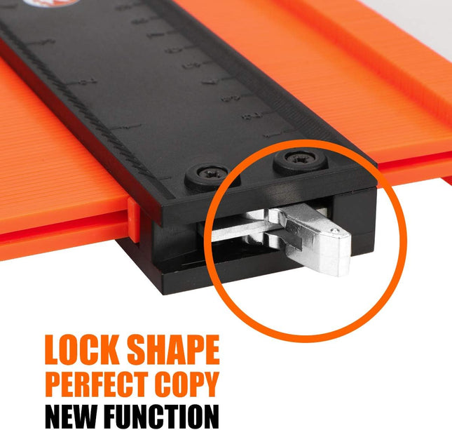 Saker Contour Gauge (5 Inch Lock) Profile Tool- Adjustable Lock-Precisely Copy Irregular Shape Duplicator -Irregular Wel