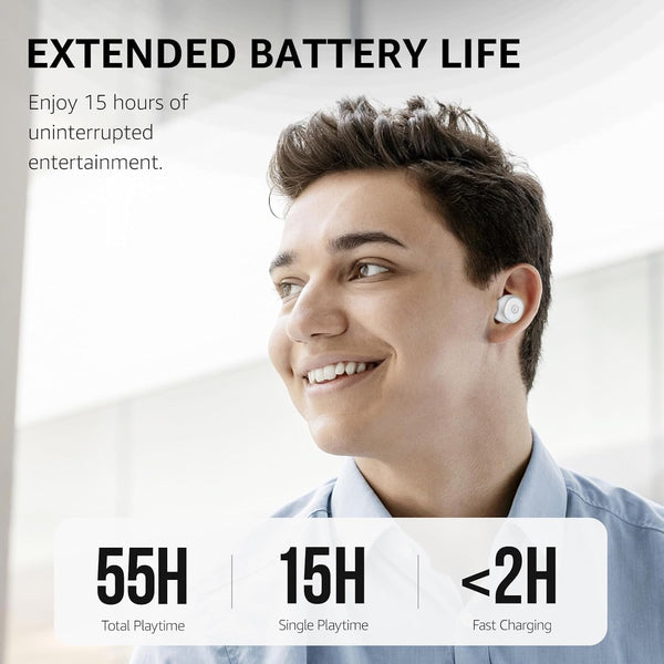 TOZO T10 True Wireless Bluetooth 5.3 Earbuds, 45H Playtime, Wireless Charging Case, IPX8 Waterproof Stereo Headphones in Ear Built in Mic Headset