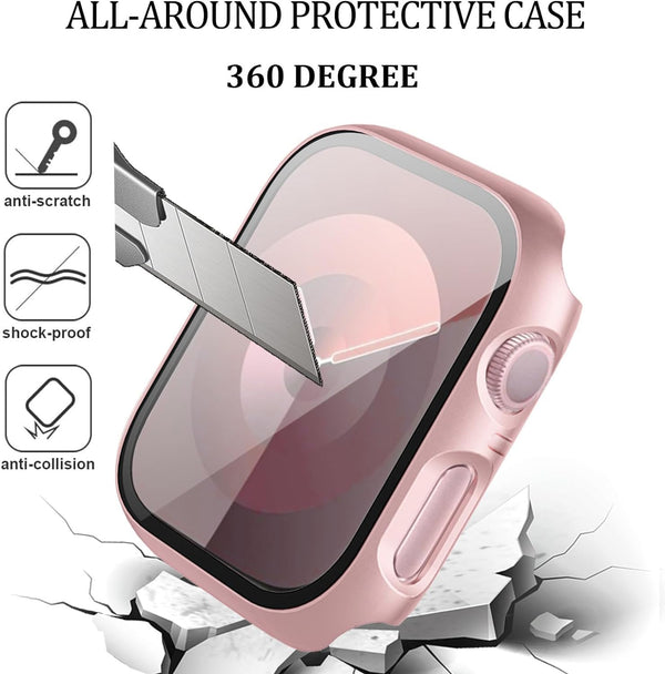 6-Pack Case Compatible with Apple Watch 40Mm Series SE 2Nd Gen 6 5 4 with Tempered Glass Screen Protector, QCKANLJ Ultra-Thin Hard PC Full