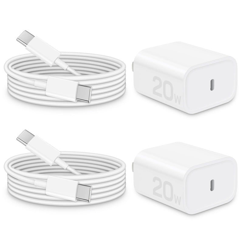 I Phone 16 15 Charger Fast Charging - 20W PD Fast Charger Block with 6Ft USB C Cable for I Phone 16/15 Series, I Pad Pro/Air/Mini, Galaxy S23,