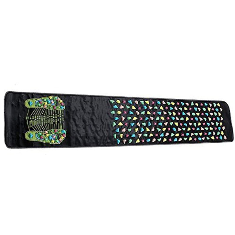 Joyzan Foot Massage Mat, Reflexology Leg Pain Walk Stone Road Acupoint anti Slip Rock Foldable Particle Pressure Point Pad Long Sitting Elderly