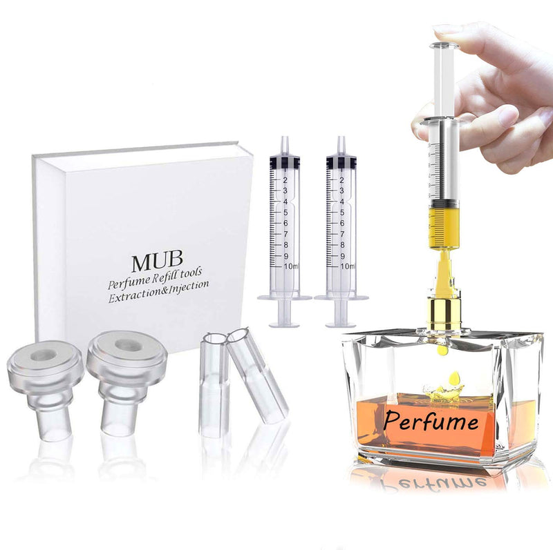 MUB 10Ml Perfume Refill Pump Tools, Perfume Decanter Kit Dispenser with Adapter Tools for Perfumes Transfer, Plastic Perfume Extractor Syringe