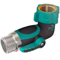 2WAYZ 90 Degree Hose Elbow Angle Connector with Shut Off Valve - 2025 Heavy Duty Model, Water Tube Fittings, 90 Degree Elbow with Two Shut Offs,