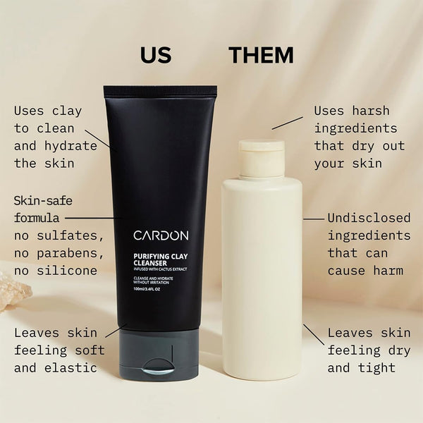 Cardon Men'S Deep Pore Cleaning Clay Face Wash, 4X Better than Charcoal, Oily, Acne-Prone Skin | Korean Premium Skin Care | Remove Face Oil &