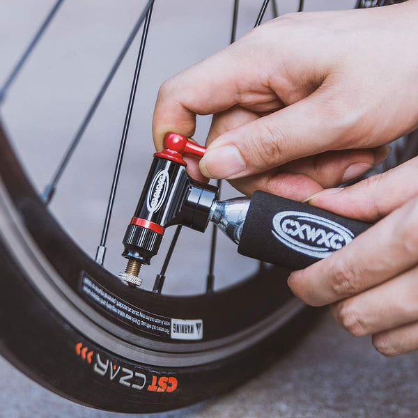 CXWXC 16G / 25G Threaded CO2 Cartridges or CO2 Inflator for Bike Tires - Cartridge for CO2 Inflator with Threaded Connection, CO2 Pump for Road