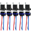 Irhapsody 4-Pin 80/60AMP 12VDC Waterproof Relay with Harness Kit, Heavy Duty 12 AWG Tinned Copper Wires, 5 Pack SPST Automotive Relay