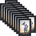 Hoikwo 18 Packs 3.5X5 Small Black Multi Picture Frames Set for Family Photos, Artwork, Light Weight Bulk 3.5 by 5 Frames Pack for Wall Hanging and
