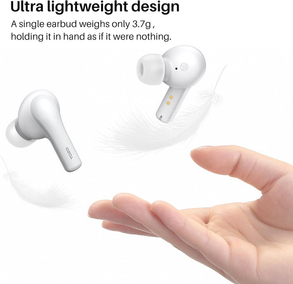 TOZO A2 Mini Wireless Earbuds Bluetooth 5.3 in Ear Light-Weight Headphones Built-In Microphone, IPX5 Waterproof, Immersive Premium Sound Long
