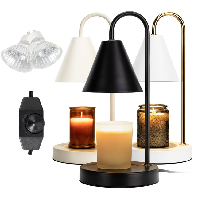 Candle Warmer Lamp,Electric Candle Warmer with Dimmable Light,Scented Wax Melter,No Smoke,Compatible with Various Jar,Wi