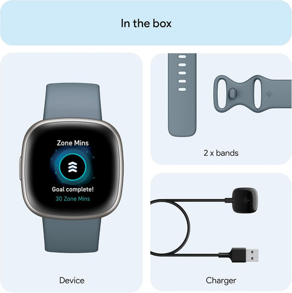 Fitbit Versa 4 Fitness Smartwatch with Daily Readiness, GPS, 24/7 Heart Rate, 40+ Exercise Modes, Sleep Tracking and More, Waterfall