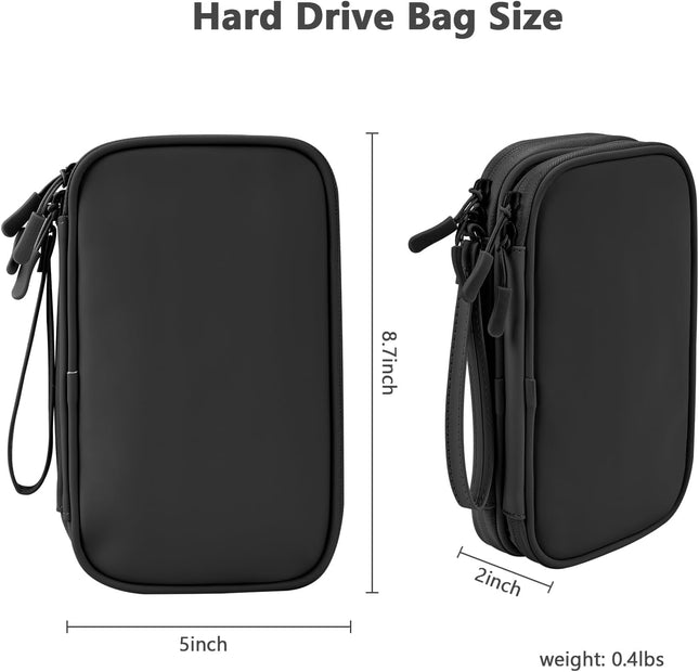 Cable Organizer Bag, Electronic Storage Travel Pouch for Tech Accessories, Cords &Charger, Hard Drive, Power Bank, Iphon