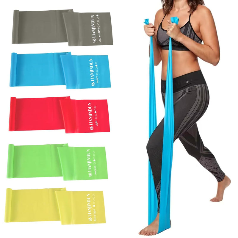 5 Pcs Professional Resistance Bands. Latex-Free, Elastic Band, Work Out Bands, Stretch Bands for Working Out Women or Men, Exercise Bands Set for
