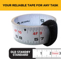 Fastcap Peel & Stick Standard/Metric Measuring Tape - Perfect for Professionals and Home Improvement - Ideal for Layout & Cutting Stations - 16